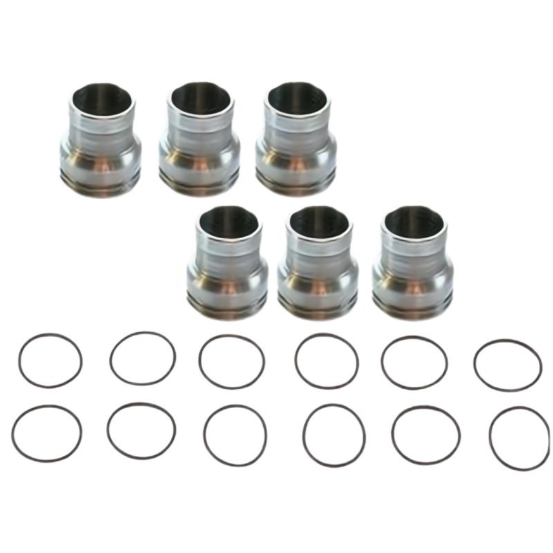 6 Pcs Injector Sleeve With O-Ring 229-1490 for Caterpillar CAT Engine C-9 Excavator 330C 330CL 330CMH - Buymachineryparts