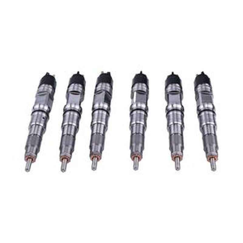 6-Piece Fuel Injector Set 0445124013/0445124012 for International MaxxForce Engines