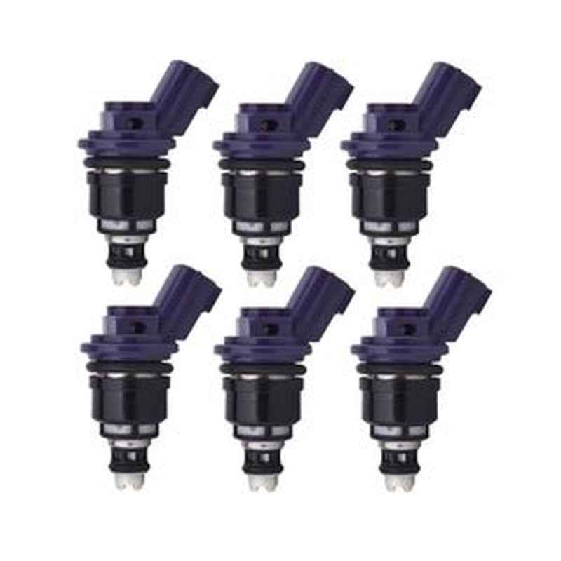 6-Piece Fuel Injector Set 16600-21U01/16600-67U01 for Nissan 300ZX