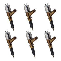 6-Piece Fuel Injector Set 321-0955 282-0455 for Caterpillar CAT Excavators C6.6 C4.4