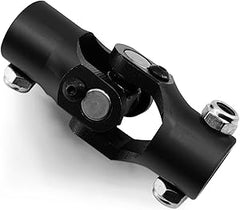 Junta universal cromada simple de eje de dirección de 3/4" 36 estrías x 3/4" DD (negra, longitud total de 3-3/4")