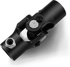 3/4" Round x 3/4" -48 Spline Black Steering Universal Joint Single U Joint Shaft,Total Length: 96mm (3-3/4")