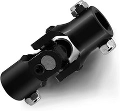 Junta universal de dirección negra de 9/16" - 26 estrías x 3/4" DD, eje de junta simple, longitud total: 96 mm (3-3/4")