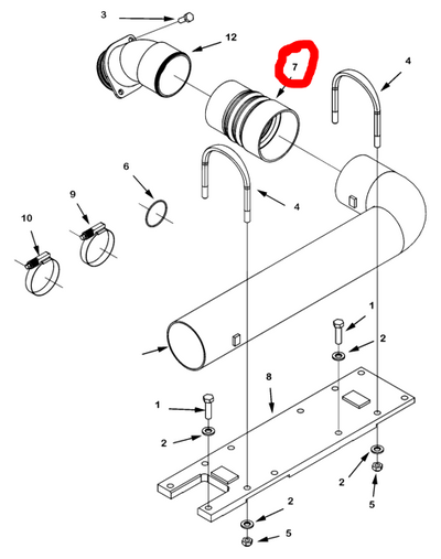 Plain Hose 1523275 Compatible with Cummins QSK23 Engine