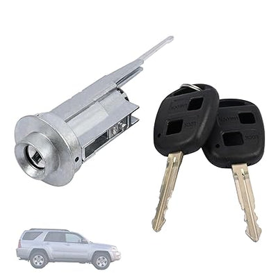 Interruptor de cilindro de cerradura de encendido con 2 llaves. Compatible con Toyota Sequoia 2001-2007, Tundra 2003-2006, FJ Cruiser 2007-2014 y más. Reemplaza las piezas 89703-33070 y 69052-34040.