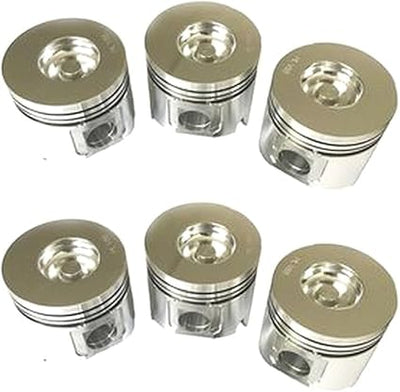 6 Pcs Pistons 65.02501-0418 for Doosan 155LC-V 230LC-V 175LC-V 140W-V 210W-V Excavator