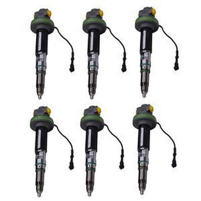 6Pcs Fuel Injector 4964171 4955525 for Cummins QSK19 K19 K38 Engine