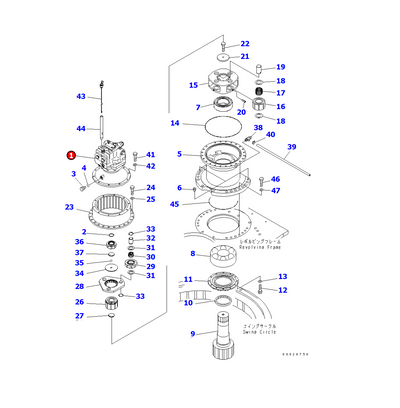 706-7K-01081 Swing Motor Repair Kit for PC 400-7 Komatsu - Buymachineryparts