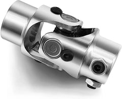 Acoplamiento universal cromado para eje de dirección simple redondo de 3/4" DD x 3/4".