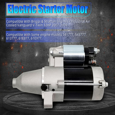 Starter Motor 84006533 843933 845761 Compatible with Briggs & Stratton Engines 2007-2009 New