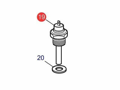 3/8 Inch Temperature Sender 827151 for Volvo Penta Engine D1-20 D1-30 D2-40 MD2010B MD2020B MD2030B MD2040B