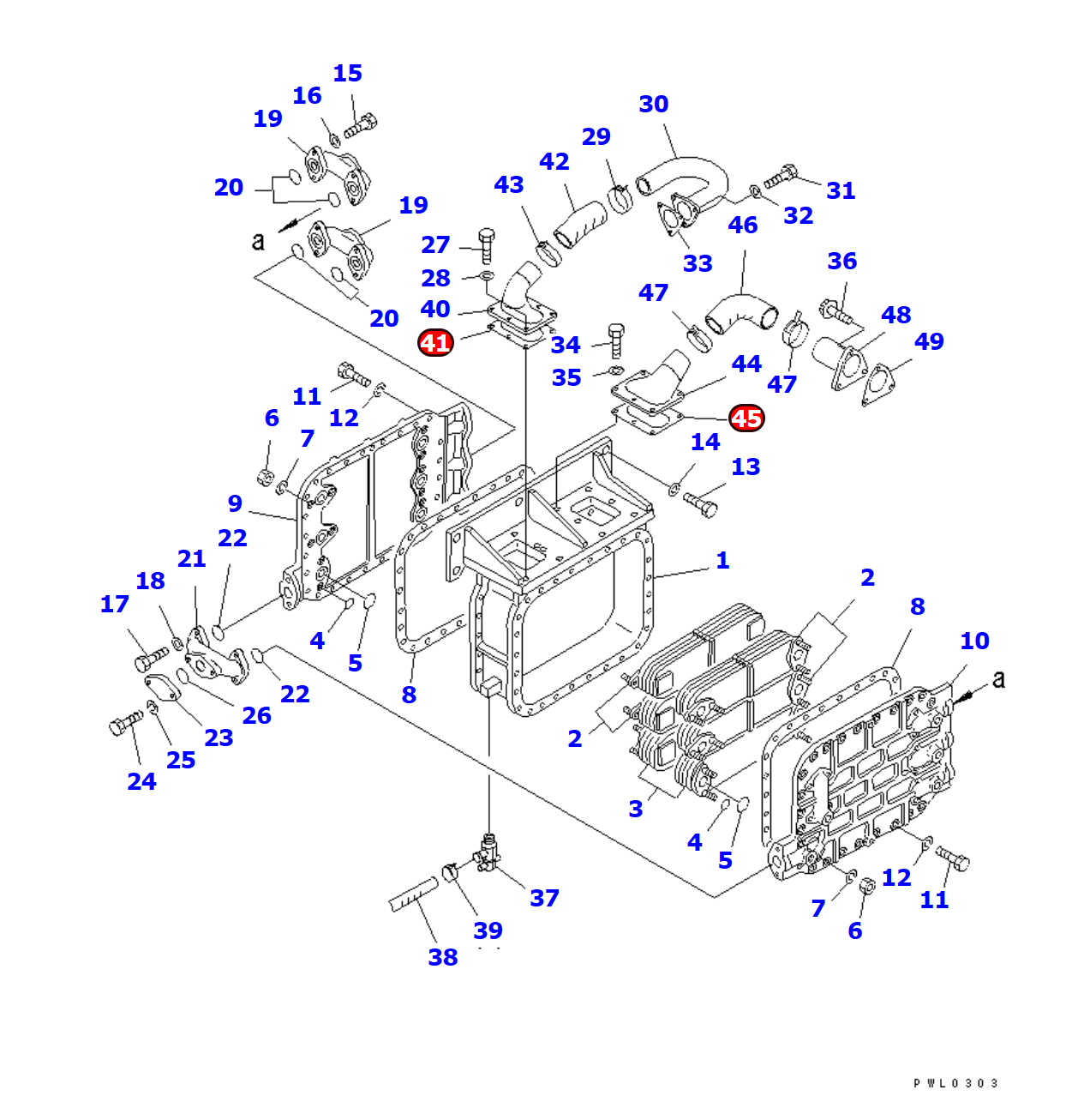 195-03-12342 gasket for D355C-3 Komatsu - Buymachineryparts