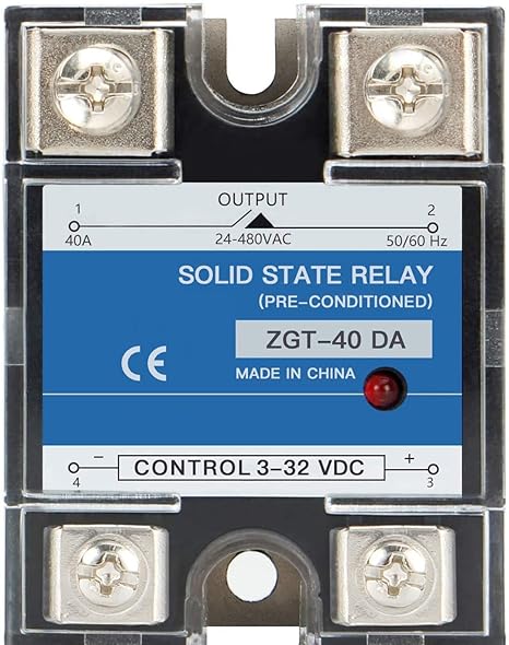 DC-AC 25A 3-32VDC 40-480VAC Solid State Relay SSR With Heatsink D4825D for Crydom