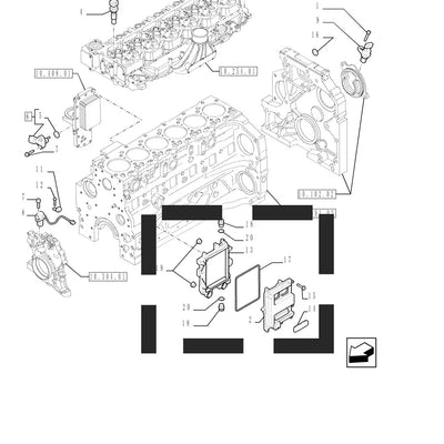 ECU Engine Control Unit 2854594 for Case IH 1021F 1121F 721E 721F 1150K 1650L 327B 580SN 845B 3230 3330