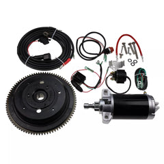 Electric Start Motor Kit for Yamaha Outboard E40X 40Hp 2 Stroke Enduro 66tk 66t Flywheel