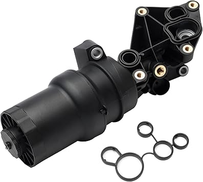 Engine Oil Filter Housing Assembly by AA Ignition- Replaces 07K115397A, 07K115397B, 07K115397D - Compatible with Audi and Volkswagen 2.5L - 2005-2014 Jetta, Golf Beetle, Passat, Rabbit, TT Quattro