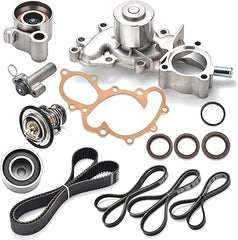 Kit de correa de distribución con bomba de agua compatible con Toyota 4Runner, Tacoma y Tundra T100 3.4L V6 5VZFE DOHC (1995-2004). Reemplaza el número de pieza TKT-025.
