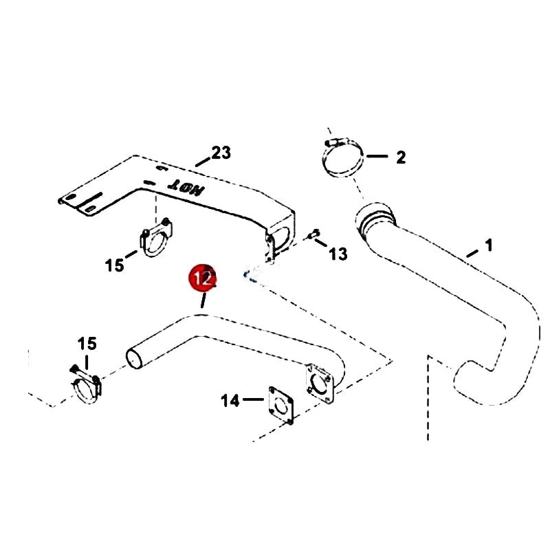 Exhaust Tube 7000322 for Bobcat Excavator 430