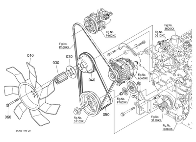 Fan Pulley 1K011-74250 for Kubota Engine V3300 Tractor M100GXDTC M8560HF M5-091HD