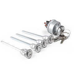 Kit de interruptor de encendido con 4 cilindros de cerradura de puerta y 4 llaves, compatible con camiones Peterbilt 379, 377, 359, 378, 349, 385 y 362. Interruptor de arranque de encendido de repuesto n.° 23-08598, 23-09994C268, 30GN15 y 34RC156.