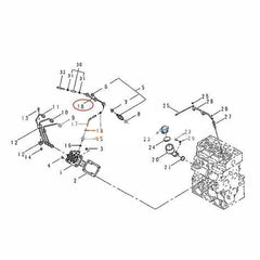 Leak-Off Pipe 131606920 for Perkins Shibaura Engine S773 Hitachi Excavator ZX20U ZX20UR New Holland TZ22DA T1010 T1030 TZ25DA CASE DX25E DX18E DX22E Tractor