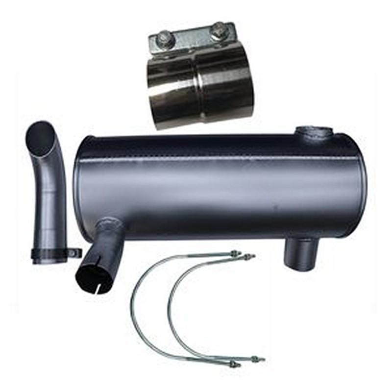Muffler 4479646 with Clamp 4213017 and 2Pcs U-Bolt 4427493 for John Deere Excavator 180 180CW CW