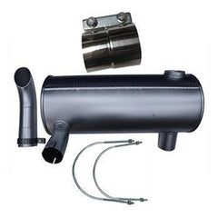 Muffler 4479646 with Clamp 4213017 and 2Pcs U-Bolt 4427493 for John Deere Excavator 180 180CW CW