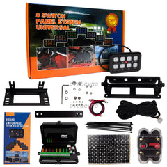New 8 Gang Switch Panel On-Off LED Car Switch Panel Circuit Control System Box