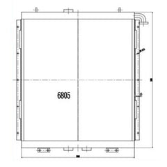Oil Cooler 4397908 for Hitachi Excavator EX750-5