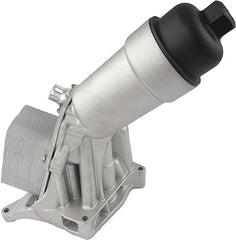 Carcasa del filtro del enfriador de aceite con junta y tornillos. Compatible con BMW F30 230i, 330e, 330i GT, 430i, 530i, 530e, 740e xDrive, X3, X4, B46, B48, L4 2.0L Turbo (2016-2022). Reemplaza la pieza 11428596283.