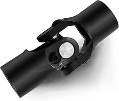 Junta universal de dirección redonda negra de 13/16" - 36 estrías x 3/4", eje de junta simple en U, longitud total: 96 mm (3-3/4")