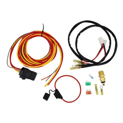 Spal 40/50 Amp Dual Fan Wiring Relay Harness Kit with Sensor 185FH FRH