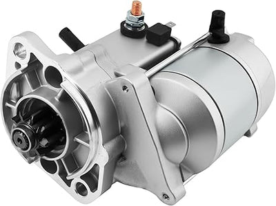 Motor de arranque 1280008460 compatible con tractores compactos diésel Kubota L2250, L2500, L2550, L2650, L2800, L2900, L2950, ​​L3010, L3130, L3240, L3300, L3400, L3430, L35 y KJS130. Sustituye a las piezas 3407016081, 3407016083 y 1280008462.