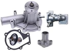 Water Pump with Thermostat Cover Kit 25-33024-00SV 25-39236-01 25-37558-00 for Kubota D1105 Carrier CT3.69 Engine