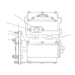 Air Brake Compressor 1440744 for Caterpillar Engine 3306 3306B 3306C Wheel Tractor CAT 611 615C