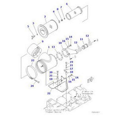 1 Set Air Filter 6128-81-7042 for Komatsu Engine 6D140-1 6D170-1 Excavator PC1600-1 PC1800-6 PC650-5 PC710-5 PC800-6