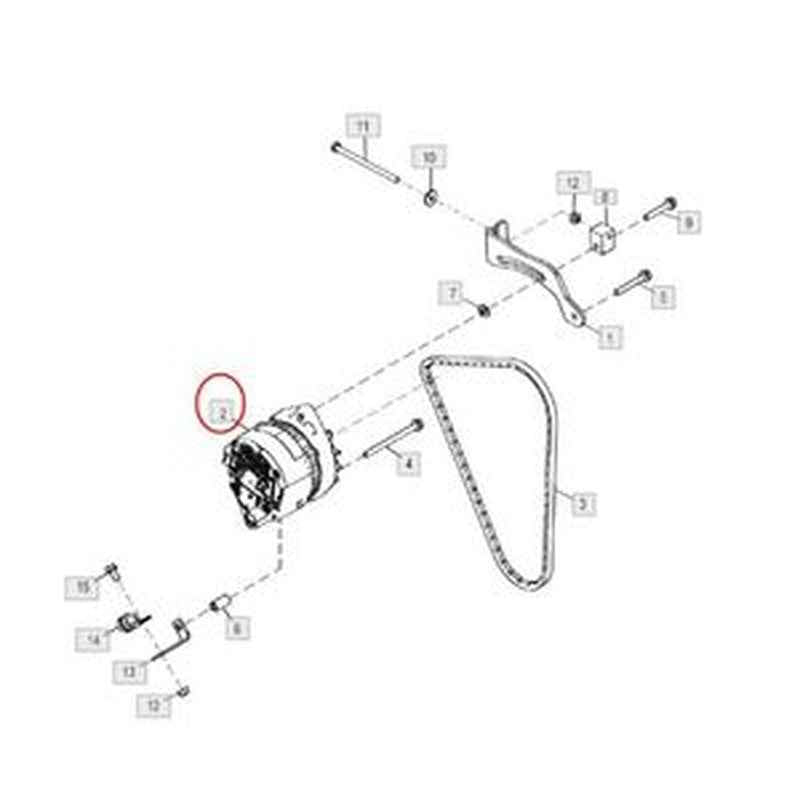 Alternator AT476307 for Yanmar & John Deere 312GR/316GR/317G/320E/323E/325G Engines