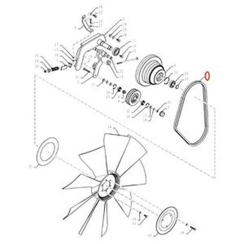 Belt 47490848 for Case Combine 7230 9230 7120 8230 9010 7010 635 9120 8120