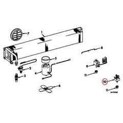 Interruptor do ventilador F63866 para tratores CASE 2090-2870 e 4490-4890