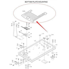 Alfombrilla de montaje de placa inferior-piso 71N6-10141 para excavadora Hyundai R110-7 R140LC-7 R320LC-7 