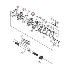 Disco de freno 190462A1 para cargador CASE 570LXT 580L 580SL