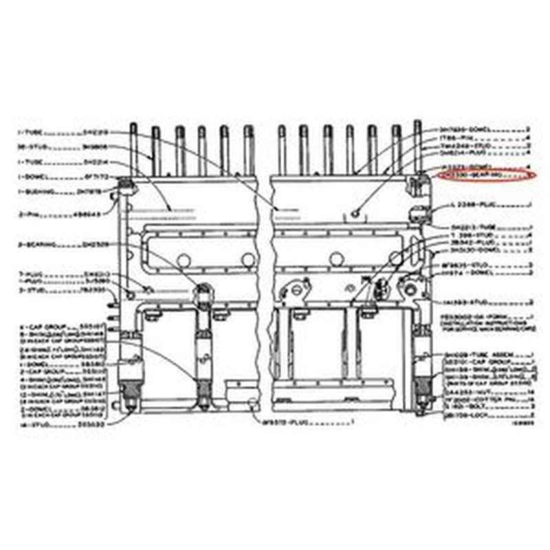 Bushing 2H-2330 for Caterpillar Cat D353C Engine & Dozer 594 D9E D9G D9H