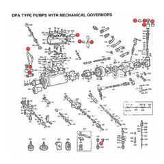 CAV Overhaul Rebuild Kit Iucas DPA Roto Diesel Injection Pump for Delphi Massey Ferguson MF Ford Tractor