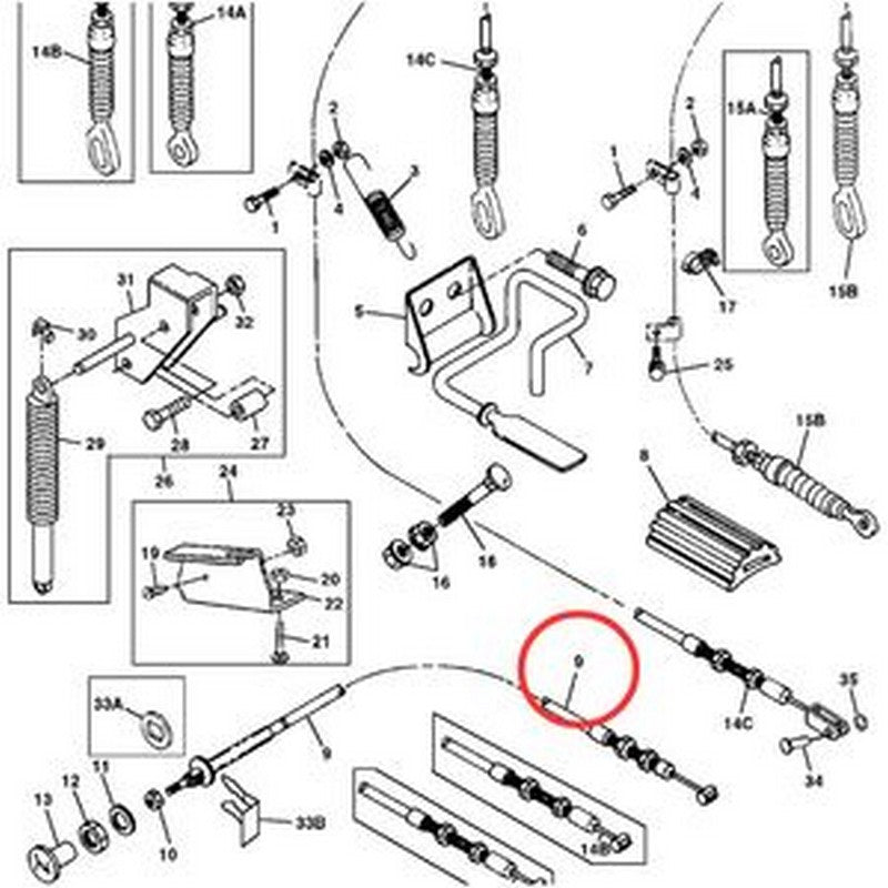Choke Cable AM129722 for John Deere Utility Vehicle 4X2 6X4 Gator