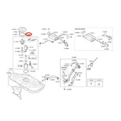 Complete Fuel Pump 31110-2V500 for Hyundai Elantra GT Veloster & Kia Forte Koup (2011-2017)