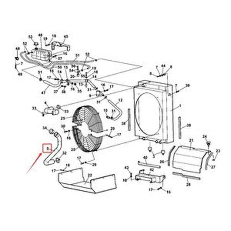 Coolant Hose 4700377161 for Dynapac Vibratory Rollers CA500D CA610D