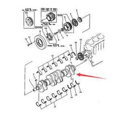 Crankshaft 6136-31-1010 6136-31-1110 for Komatsu PC200-1/3 Excavator Engine