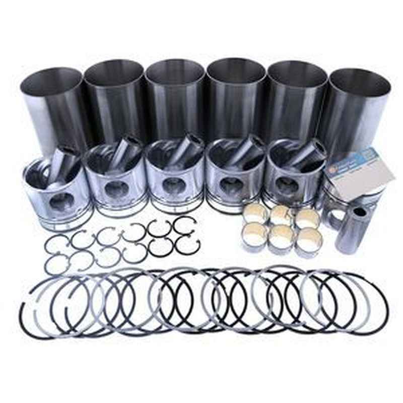 Complete Cylinder Liner Kit (4pcs) for Mitsubishi S6R Engine Hitachi EX1200-5C