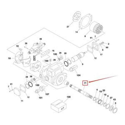 Drive Shaft 70004342 for JLG 800A 800AJ 800S 860SJ Boom Lift