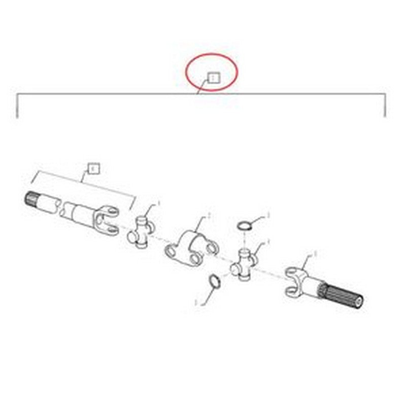 Drive shaft assembly 144461a1 for case 588g 570lxt 570mxt 586h 570nxt 580sm 588h 580sl 585g 586g 580m 580l